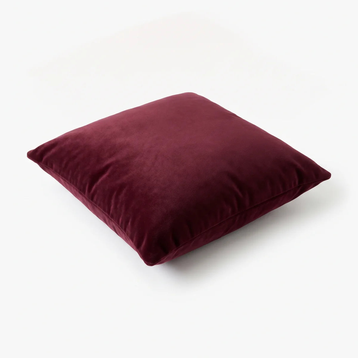 Burgundy Cotton Velvet Cushion / 50cm x 50cm — Silverground