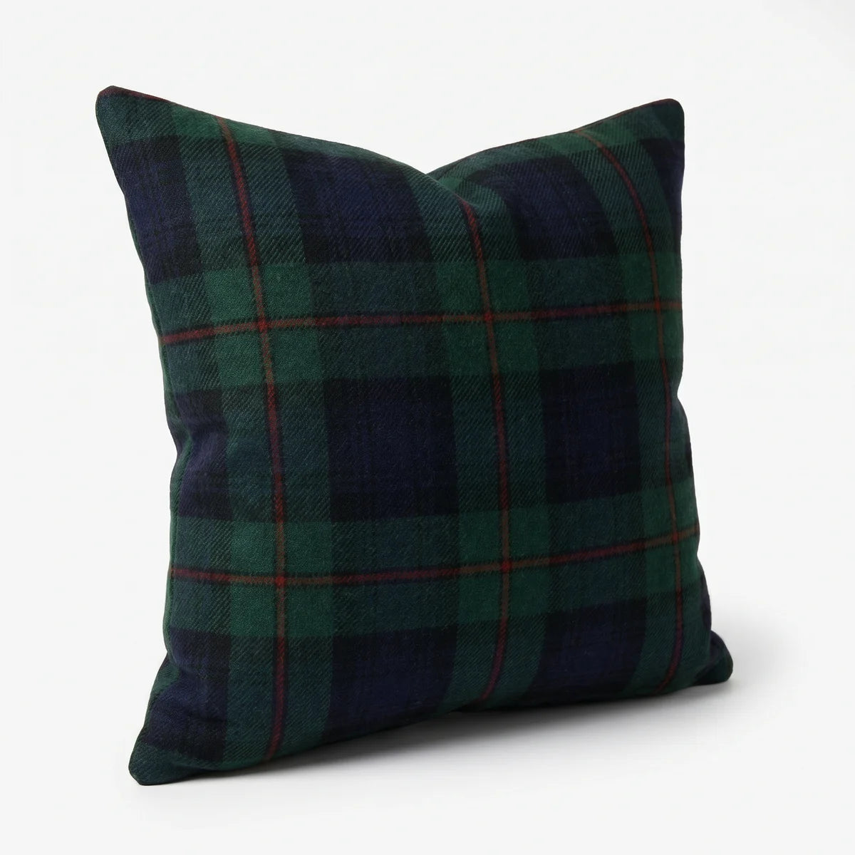 Forest Green Wool Tartan Cushion / 45cm x 45cm — Silverground