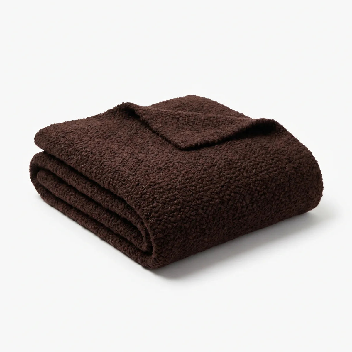 Mahogany Boucle Knit Throw / 130cm x 180cm — Silverground