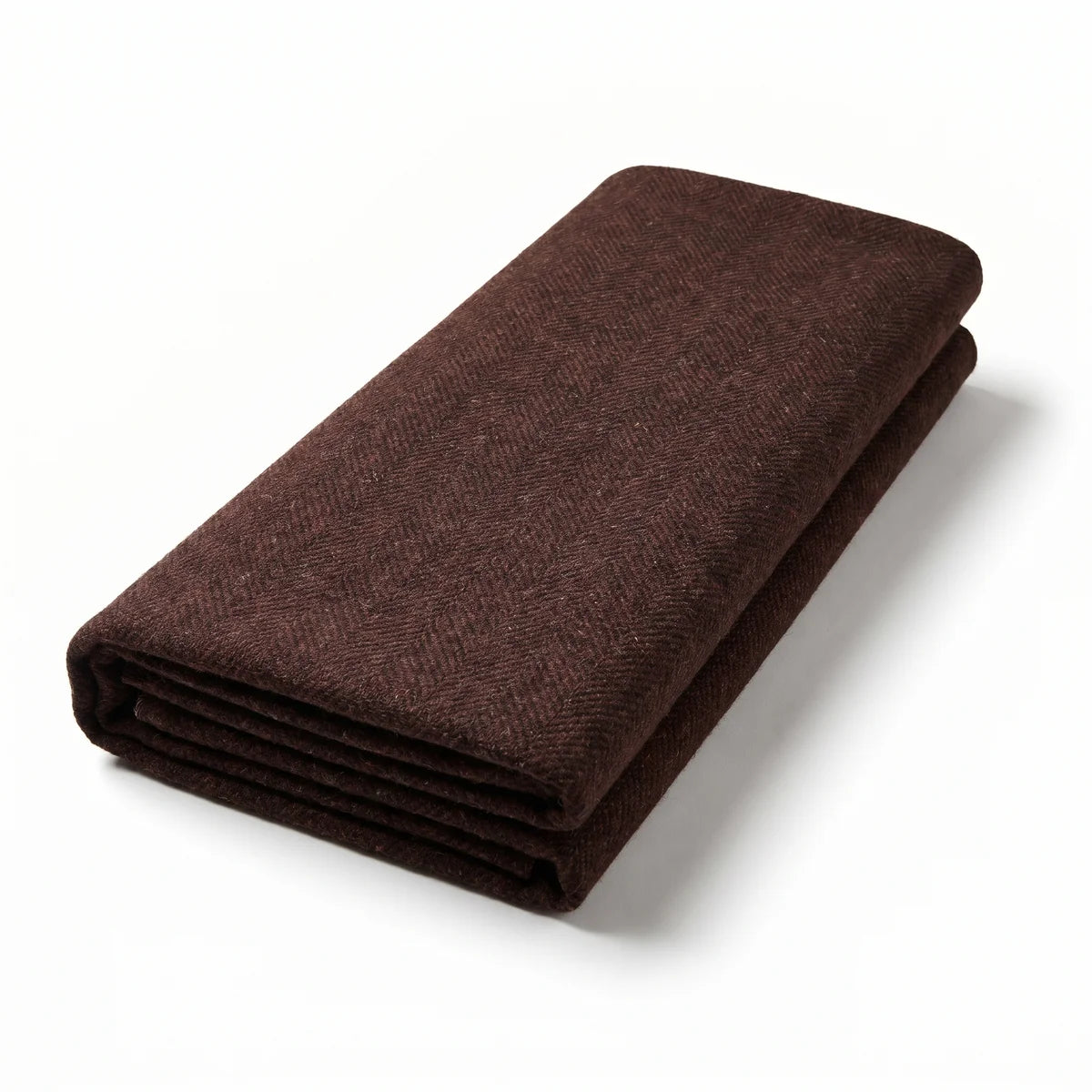 Mahogany Wool Tweed Bed Runner / 200cm x 60cm — Silverground