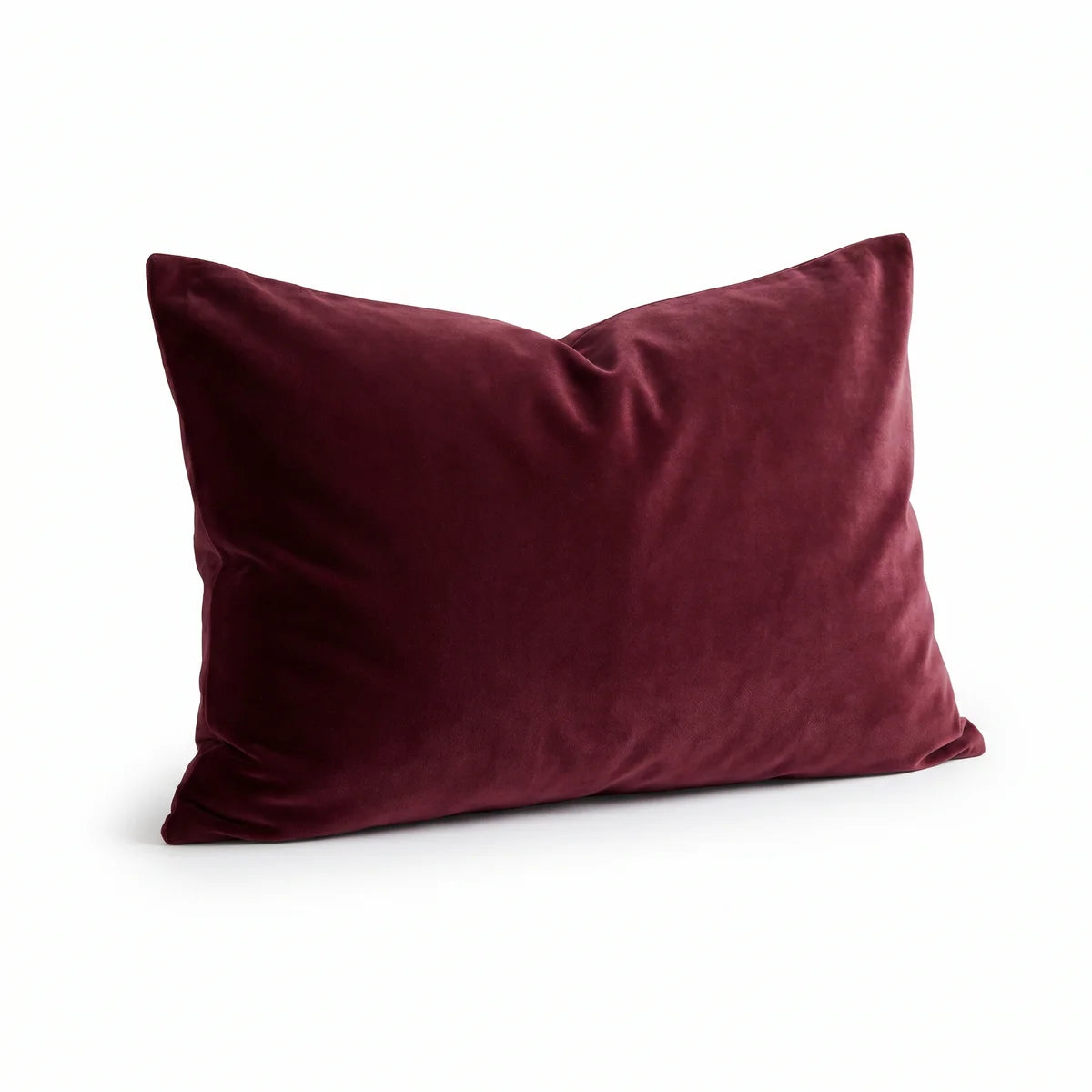 Burgundy Cotton Velvet Pillowcase / 50cm x 75cm — Silverground