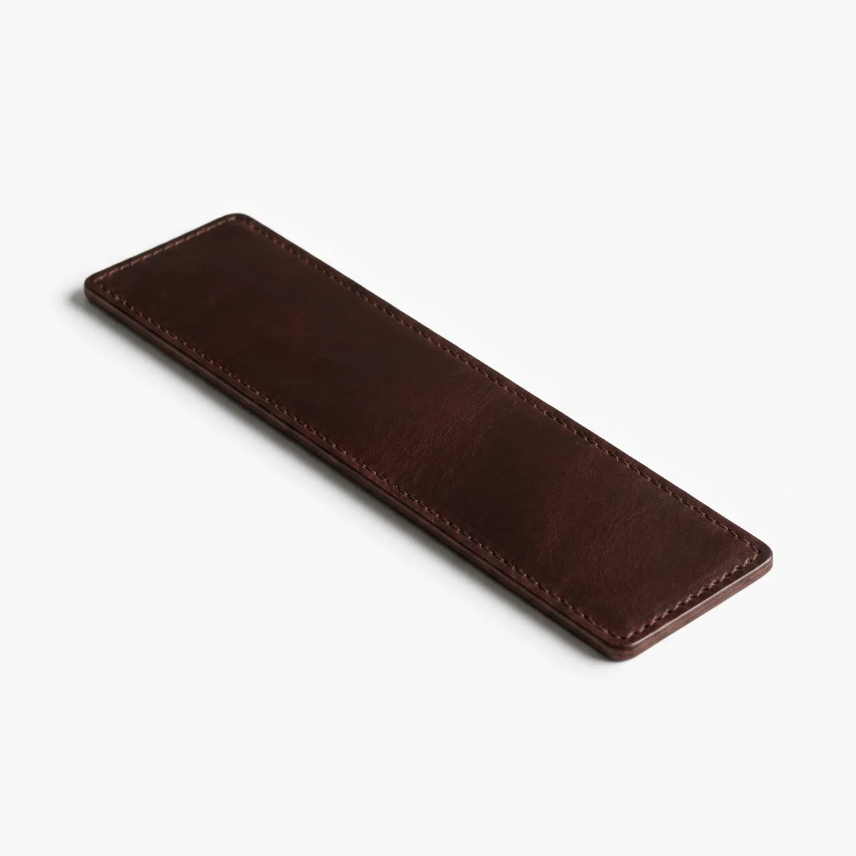 Mahogany Vegetable-Tanned Leather Bedside Bookmark / 18cm x 2cm — Silverground