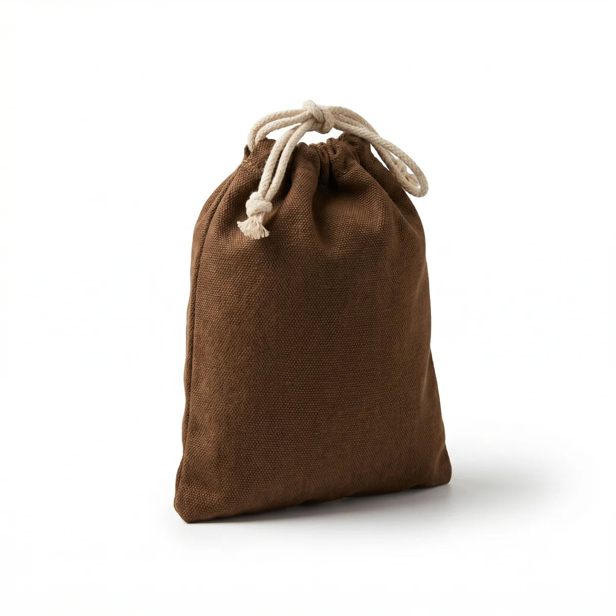 Russet Heavy Cotton Drawstring Travel Pouch — Silverground